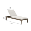 Northlake Outdoor Patio Teak Chaise Lounge in Weathered Gray White