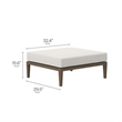 Modway Northlake 5-Piece Outdoor Patio Teak Wood Furniture Set in Weathered Gray White