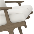 Saratoga Outdoor Patio Teak Wood Loveseat in Weathered Gray White