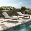 Northlake 3-Piece Patio Teak Furniture Set with Chaise Lounges and Side Table