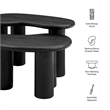 Hackney Mango Wood Nesting Coffee Table Set in Black