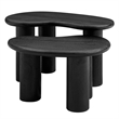 Hackney Mango Wood Nesting Coffee Table Set in Black