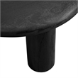 Mavina Round Mango Wood Coffee Table in Black