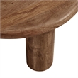 Mavina Round Mango Wood Coffee Table in Walnut