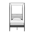 Marlowe 4-Poster Canopy Metal Twin Platform Bed in Charcoal