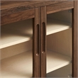 Modway Nell Tempered Glass Doors Accent Cabinet in Walnut