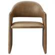 Talia   Vegan Leather Dining Armchair in Toast
