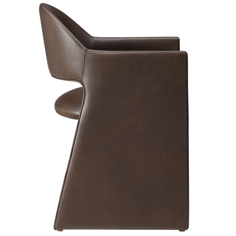 Talia   Vegan Leather Dining Armchair in Espresso