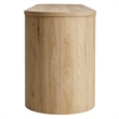 Duval  71 Inch Oval  TV Cabinet in Light Oak