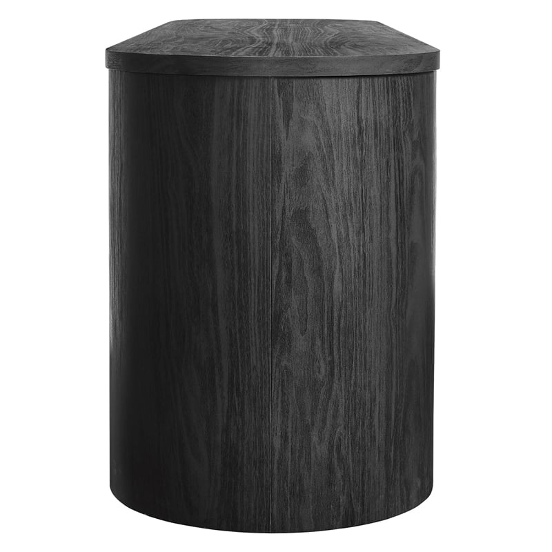 Duval  71 Inch Oval  TV Cabinet in Black