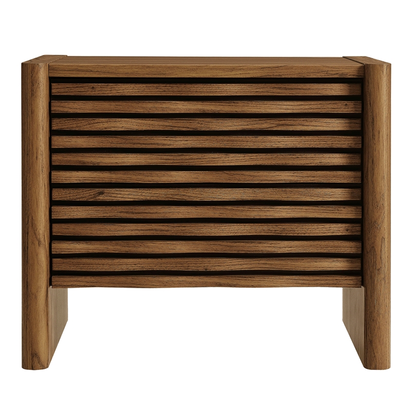 Emric Wave Nightstand in Walnut