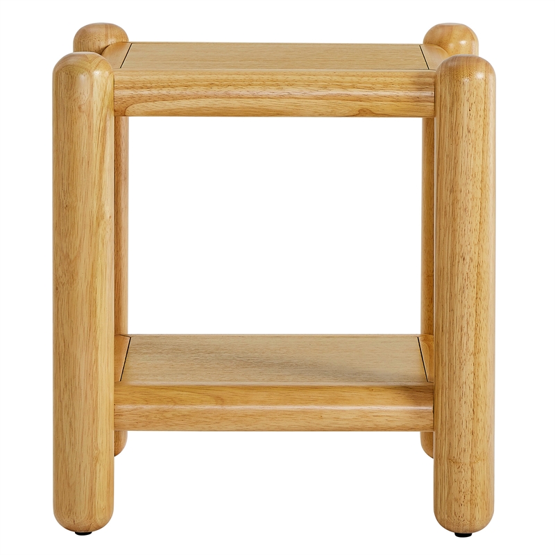 Arcus Rectangular 2-Tier Side Table in Oak