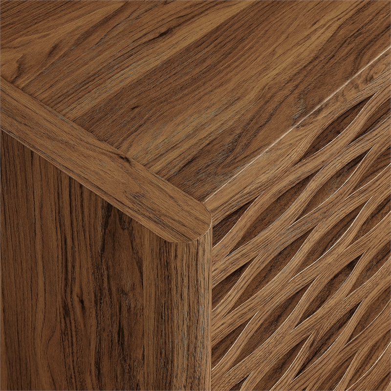 Emric Wave Accent Cabinet in Walnut