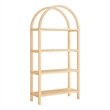 Vexley 72 Inch Large Arched Bookshelf in Natural
