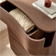 Modway Mirae Engineered Wood 5-Drawer Curved Bedroom Chest in Brushed Brown Oak