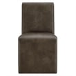 Emory Vegan Leather Dining Side Chair in Mushroom