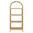 Celeste 67 Inch Tall Arched Natural Rattan Bookshelf in Natural