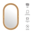 Corsica Oval Rattan Wall Mirror in Natural