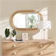 Corsica Oval Rattan Wall Mirror in Natural