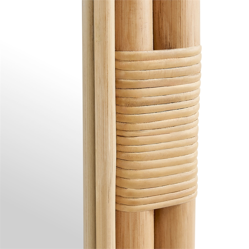 Corsica Oval Rattan Wall Mirror in Natural