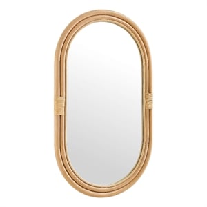 Corsica Oval Rattan Wall Mirror in Natural