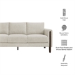 Hawken Boucle Fabric Sofa in Parchment Espresso