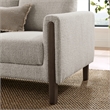 Hawken Boucle Fabric Sofa in Parchment Espresso