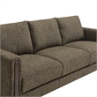Hawken Boucle Fabric Sofa in Antique Espresso