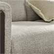 Hawken Boucle Fabric Accent Armchair in Parchment Espresso