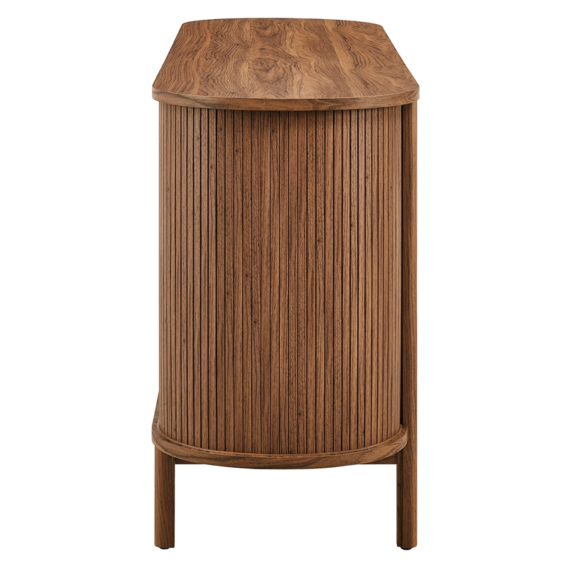 cadence 6-drawer curved dresser in walnut