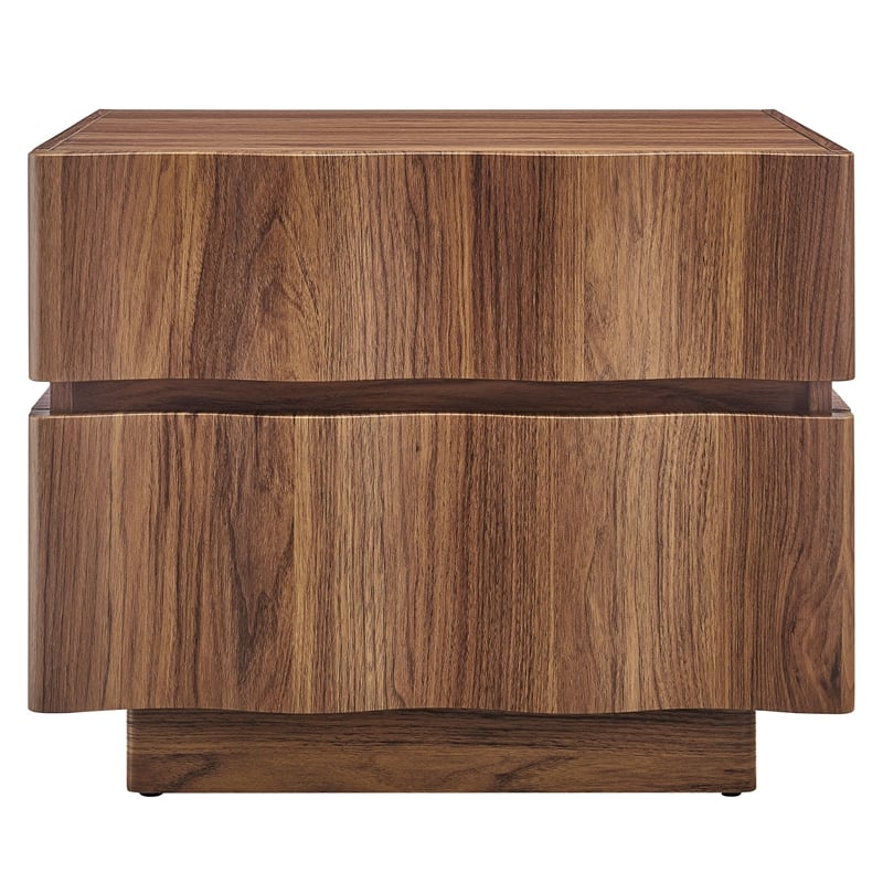 Isola 2 Drawer Nightstand in Walnut