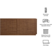 Render 4-Door Fluted Sideboard Cabinet TV Stand in Walnut