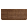 Render 4-Door Fluted Sideboard Cabinet TV Stand in Walnut
