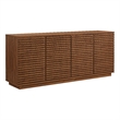 Render 4-Door Fluted Sideboard Cabinet TV Stand in Walnut