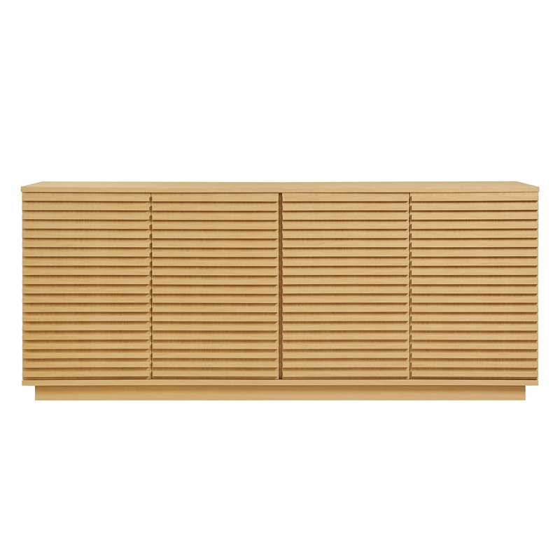 Render 4-Door Fluted Sideboard Cabinet TV Stand in Oak