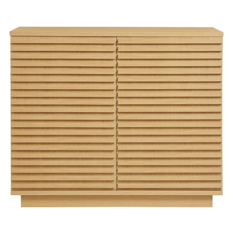 Render 2-Door Fluted Accent Cabinet in Oak