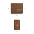 Render 2-Door Fluted Accent Cabinet in Walnut
