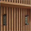 Render Fluted Coat Rack Panel With Shelf in Walnut