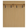Render Fluted Coat Rack Panel With Shelf in Light Oak