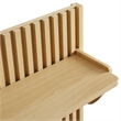 Render Fluted Coat Rack Panel With Shelf in Light Oak