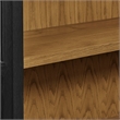 Modway Anwen Solid Wood and Glass Display Cabinet in Black Oak