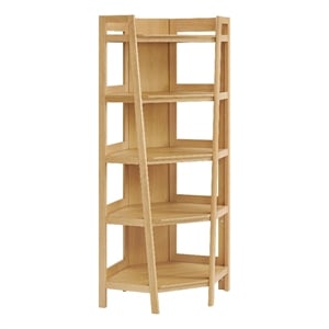Bixby 71 Inch Corner Bookshelf in Oak