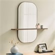 Solstice Large Oval Mirror in Walnut