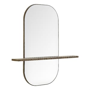 Solstice Large Oval Mirror in Walnut