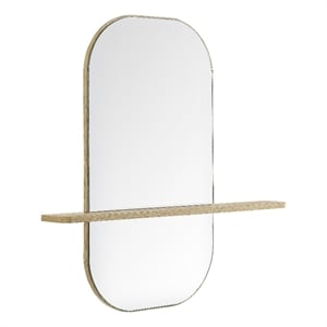 Solstice Large Oval Mirror in Oak