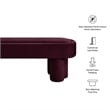 Mossi Oval Performance Velvet Accent Bench in Mulberry