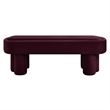 Mossi Oval Performance Velvet Accent Bench in Mulberry