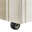 Tessera Striped Slipcovered Dining Side Chair in Tan Stripe