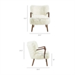 Zerra Faux Shearling Accent Armchair in White