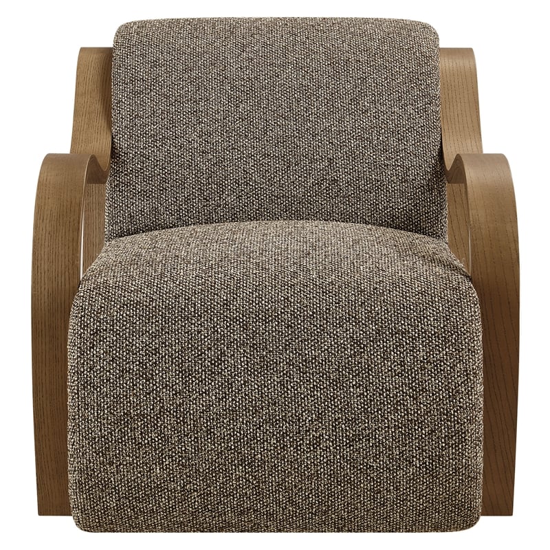 Atrium Lattice Boucle Accent Armchair in Earth